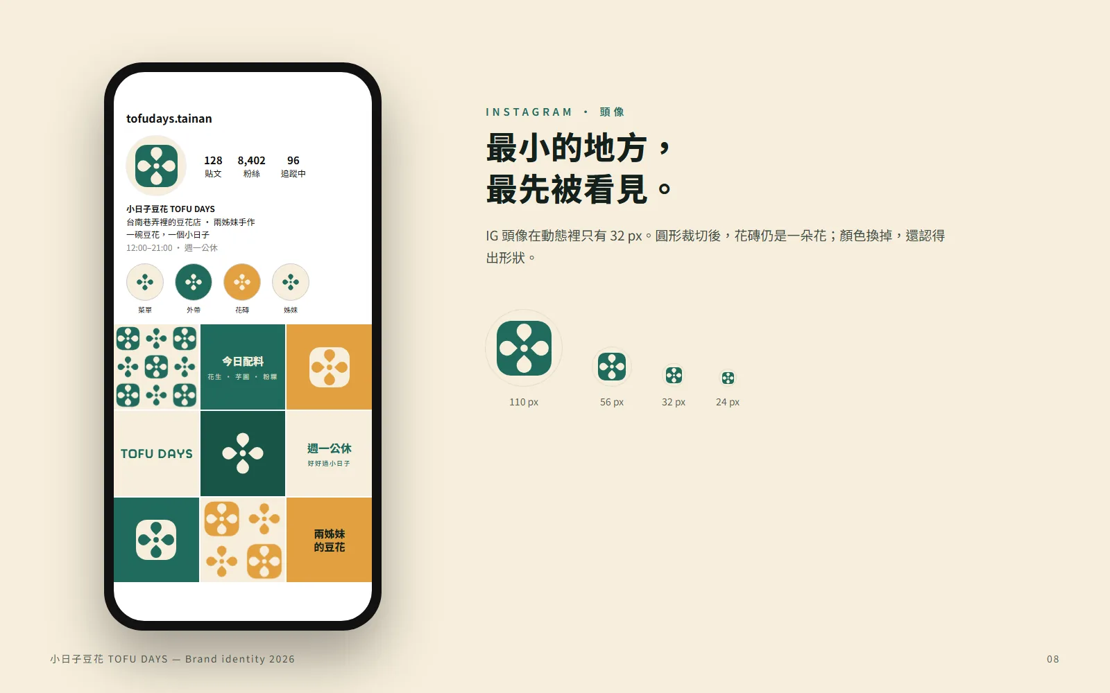 IG 頭像和貼文格模擬圖