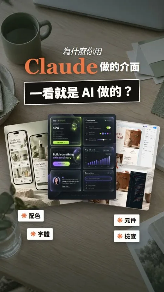 Claude 做的介面，一看就是 AI 做的？少了這 5 個設計工具
